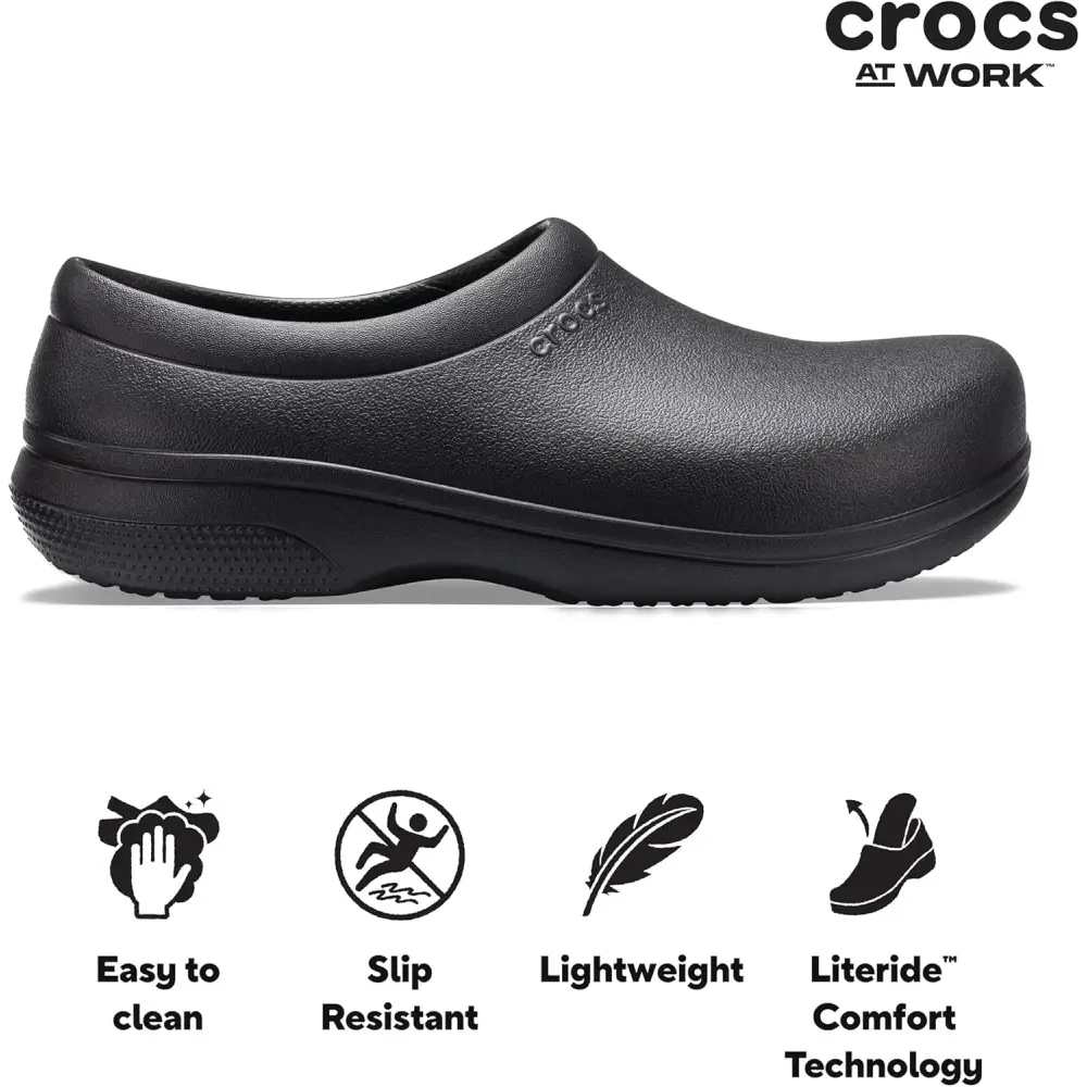 Crocs Unisex Adult Work On The Clock Literide Slip-On Clogs