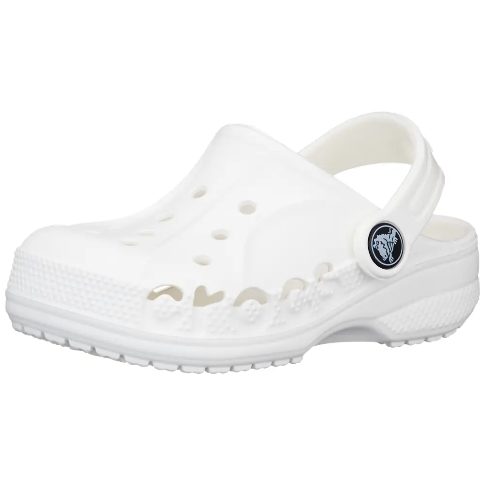 Crocs Unisex-Child Baya Clogs - 1 Little Kid / White