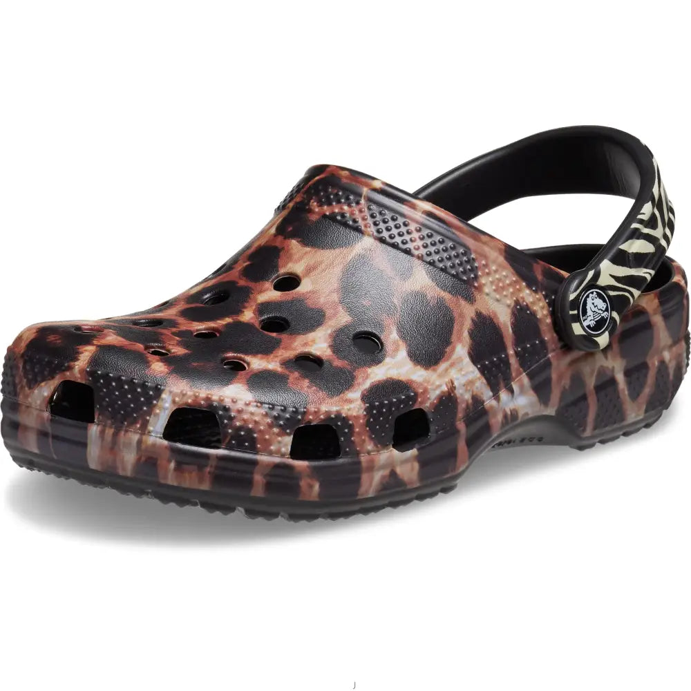 Crocs Unisex-Child Baya Clogs - 17 Women/15 Men / Black/Multi Animal Remix