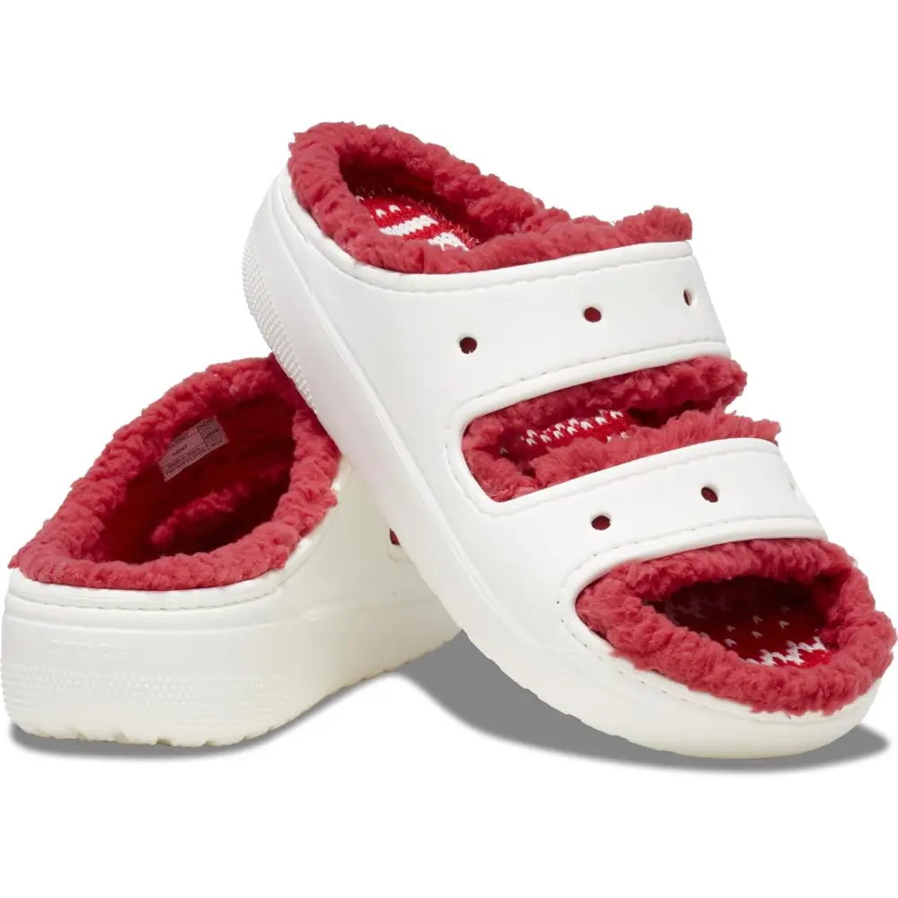 Crocs Women’s Classic Marbled Tie-dye Clogs - White/Holiday Print / 15 Women/13 Men