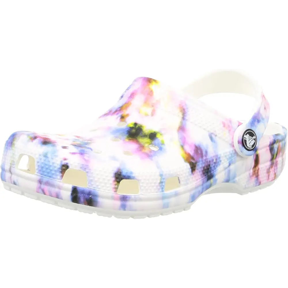 Crocs Women’s Classic Solar Rainbow Clogs - Garnet/Multi / 10 Women/8 Men