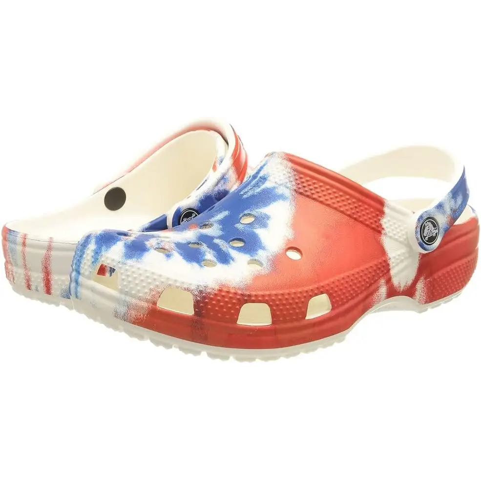 Crocs Women’s Classic Solar Rainbow Clogs - Multi/White / 7 Women/5 Men