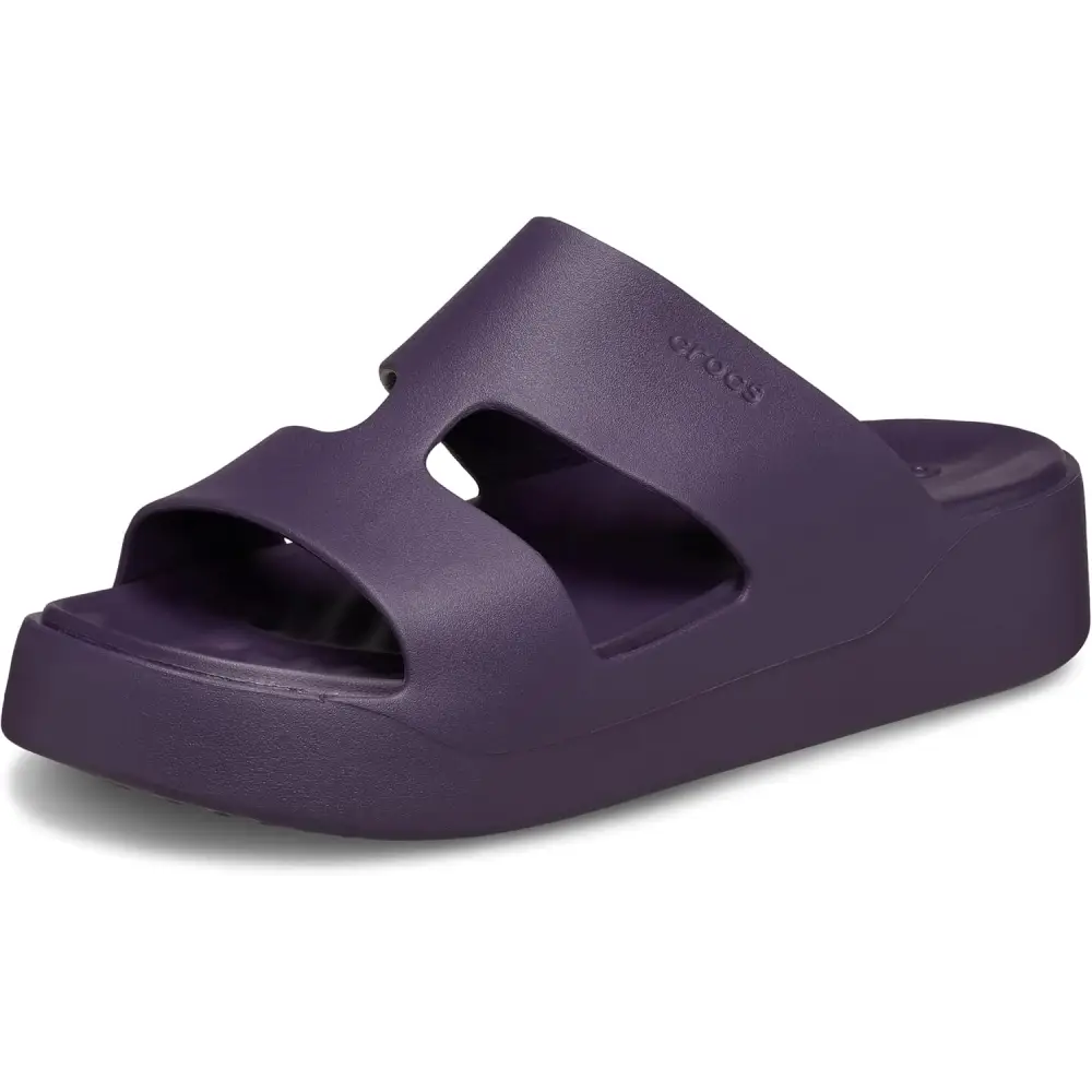 Crocs Women’s Getaway Platform H-Strap Wedge Sandals - Dark Iris / 8