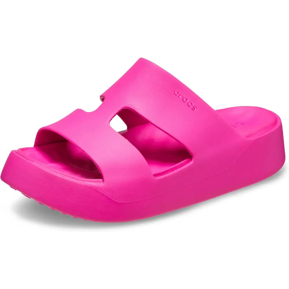 Crocs Women’s Getaway Platform H-Strap Wedge Sandals - Pink Crush / 6