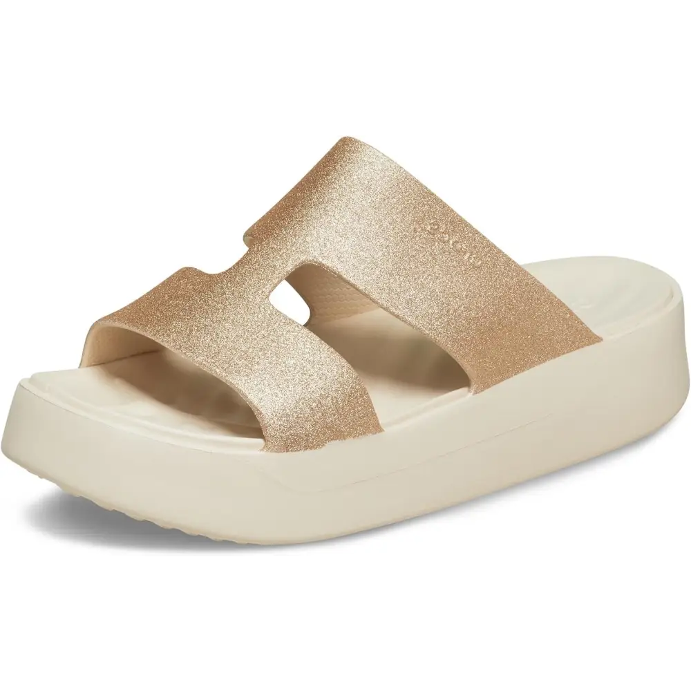 Crocs Women’s Getaway Platform H-Strap Wedge Sandals - Stucco / 9