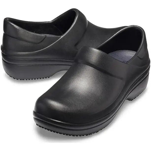 Crocs Women’s Neria Pro II Clogs Slip Resistant Work Shoes Black 7